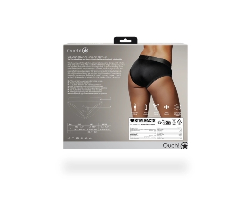 Vibrating Strap-on High-cut Brief - M/L - Black