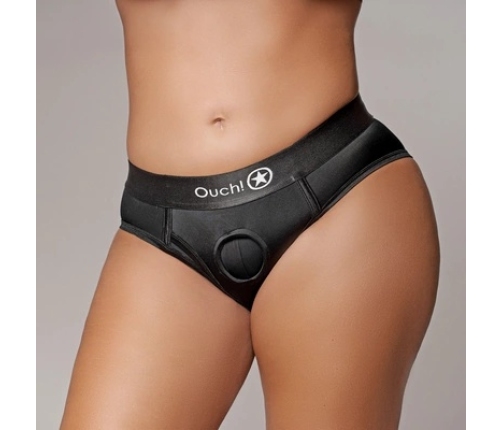 Vibrating Strap-on High-cut Brief - XL/XXL - Black