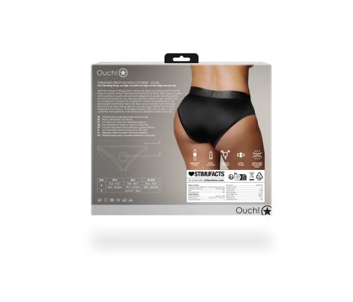Vibrating Strap-on High-cut Brief - XL/XXL - Black