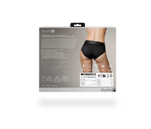Vibrating Strap-on High-cut Brief - XS/S - Black