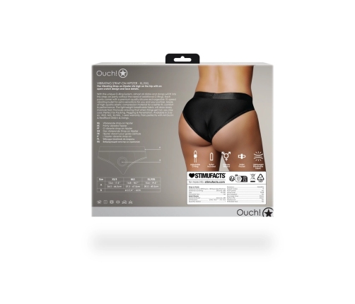Vibrating Strap-on Hipster - XL/XXL - Black