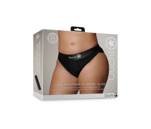 Vibrating Strap-on Hipster - XL/XXL - Black
