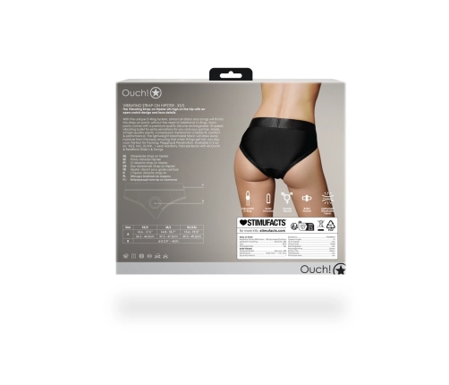 Vibrating Strap-on Hipster - XS/S - Black