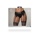Vibrating Strap-on Thong with Adjustable Garters - M/L - Black