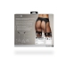 Vibrating Strap-on Thong with Adjustable Garters - M/L - Black