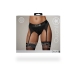 Vibrating Strap-on Thong with Adjustable Garters - M/L - Black