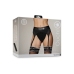 Vibrating Strap-on Thong with Adjustable Garters - XS/S - Black
