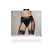Vibrating Strap-on Thong with Adjustable Garters - XS/S - Black