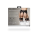 Vibrating Strap-on Thong with Adjustable Garters - XS/S - Black