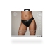 Vibrating Strap-on Thong with Removable Butt Straps - M/L - Black