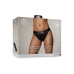 Vibrating Strap-on Thong with Removable Butt Straps - M/L - Black
