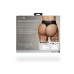 Vibrating Strap-on Thong with Removable Butt Straps - XL/XXL - Black