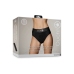 Vibrating Strap-on Thong with Removable Butt Straps - XS/S - Black