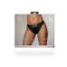 Vibrating Strap-on Panty Harness with Open Back - M/L - Black