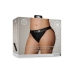 Vibrating Strap-on Panty Harness with Open Back - XL/XXL - Black