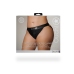 Vibrating Strap-on Panty Harness with Open Back - XL/XXL - Black