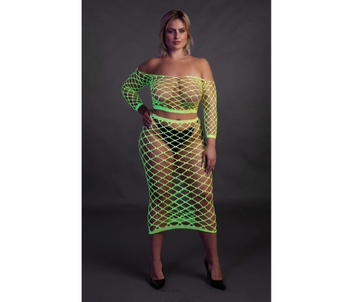 Long Sleeve Crop Top and Long Skirt