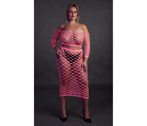 Long Sleeve Crop Top and Long Skirt