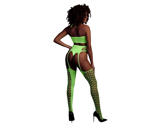 Two Piece with Crop Top and Stockings