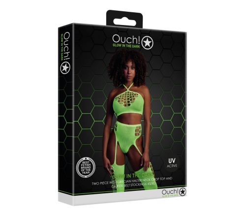Two Piece with Crop Top and Stockings