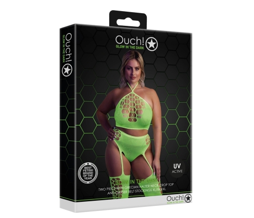 Two Piece with Crop Top and Stockings