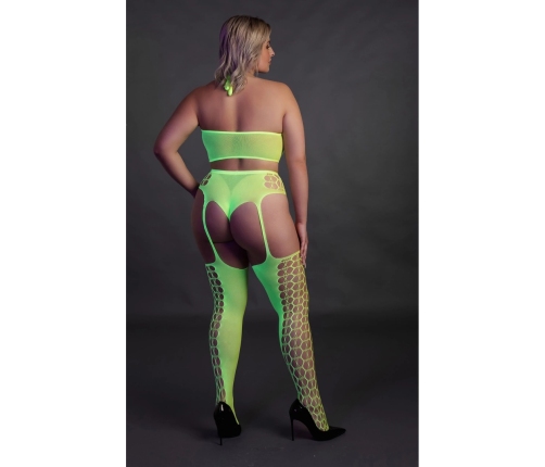 Two Piece with Crop Top and Stockings