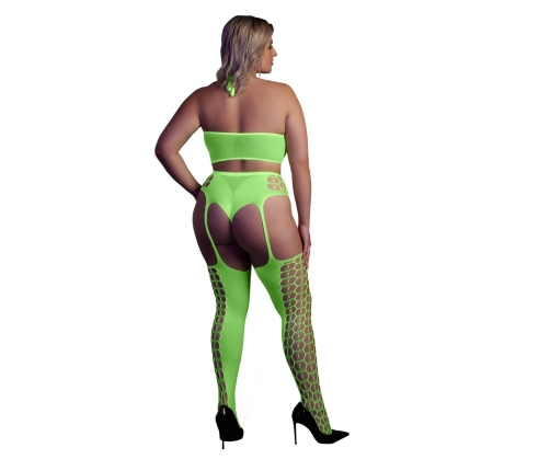 Two Piece with Crop Top and Stockings