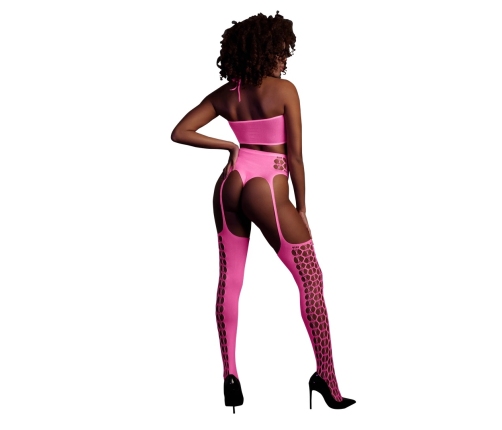 Two Piece with Crop Top and Stockings