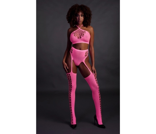 Two Piece with Crop Top and Stockings