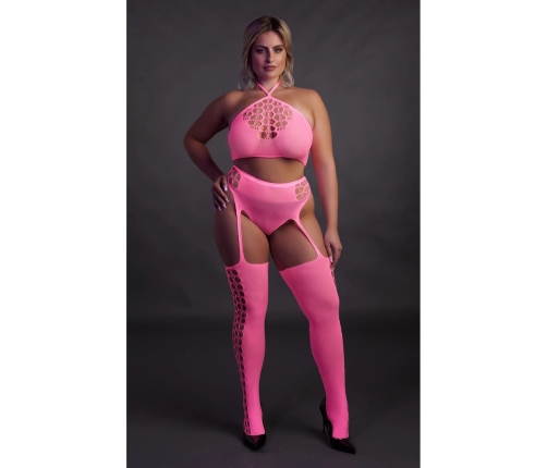 Two Piece with Crop Top and Stockings