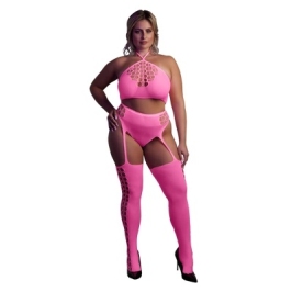 Two Piece with Crop Top and Stockings