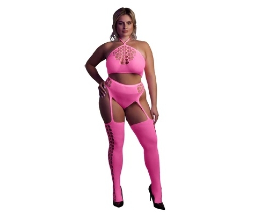 Two Piece with Crop Top and Stockings
