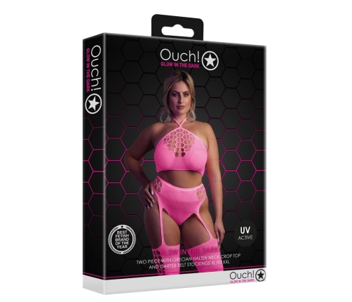 Two Piece with Crop Top and Stockings