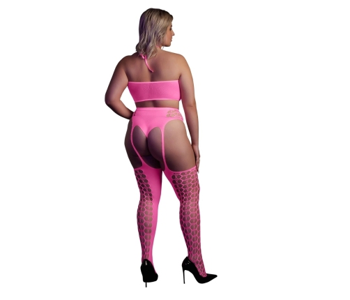 Two Piece with Crop Top and Stockings