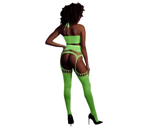 Two Piece with Crop Top and Stockings