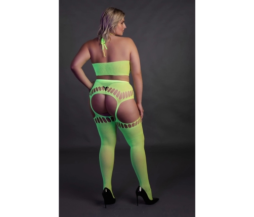 Two Piece with Crop Top and Stockings