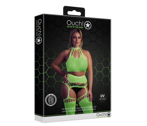 Two Piece with Crop Top and Stockings