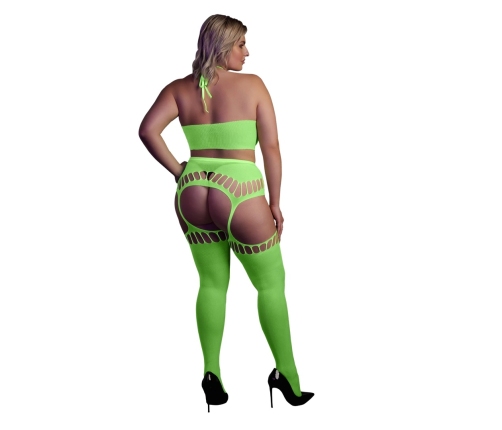 Two Piece with Crop Top and Stockings