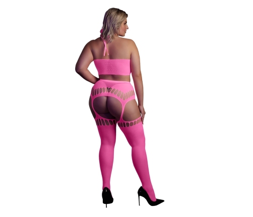 Two Piece with Crop Top and Stockings