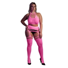 Two Piece with Crop Top and Stockings