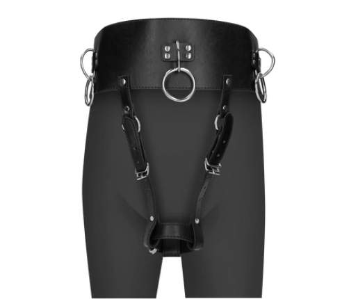 Belt with Vibrator Holder - Black