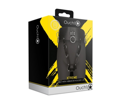 Belt with Vibrator Holder - Black