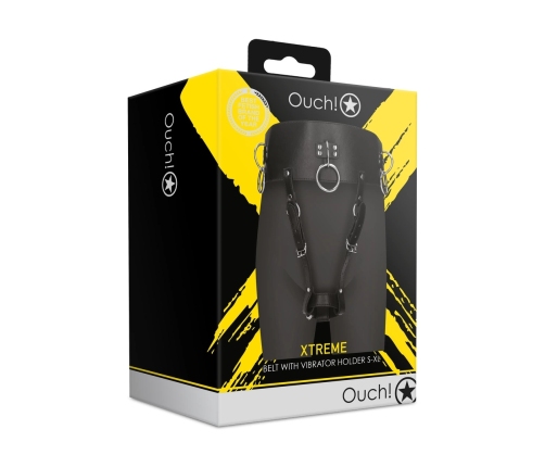Belt with Vibrator Holder - Black