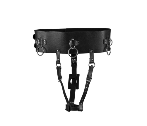 Belt with Vibrator Holder - Black
