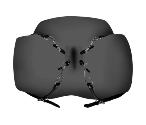 Labia Spreader with Clamps - Black