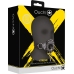 Open Mouth Gag with Plug Stopper - Black