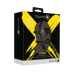 Blindfolded Head Harness with Solid Ball Gag - Black