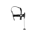 Open Mouth Gag Head Harness with Plug Stopper - Black