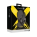 Open Mouth Gag Head Harness with Plug Stopper - Black