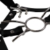 Head Harness with Spider Gag and Nose Hooks - Black